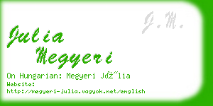 julia megyeri business card